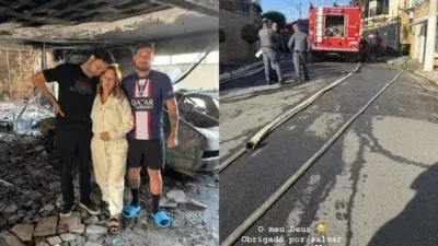 VÍDEO: Pai de MC Gui revela altar intacto após incêndio destruir casa