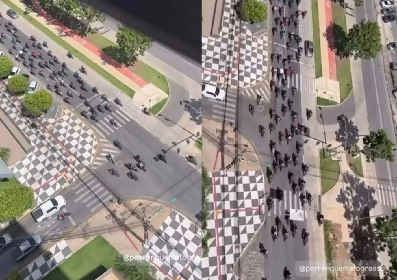 Entregadores de aplicativo se unem em Cuiabá e realizam carreata até a ALMT em protesto contra o PL 152; veja vídeo