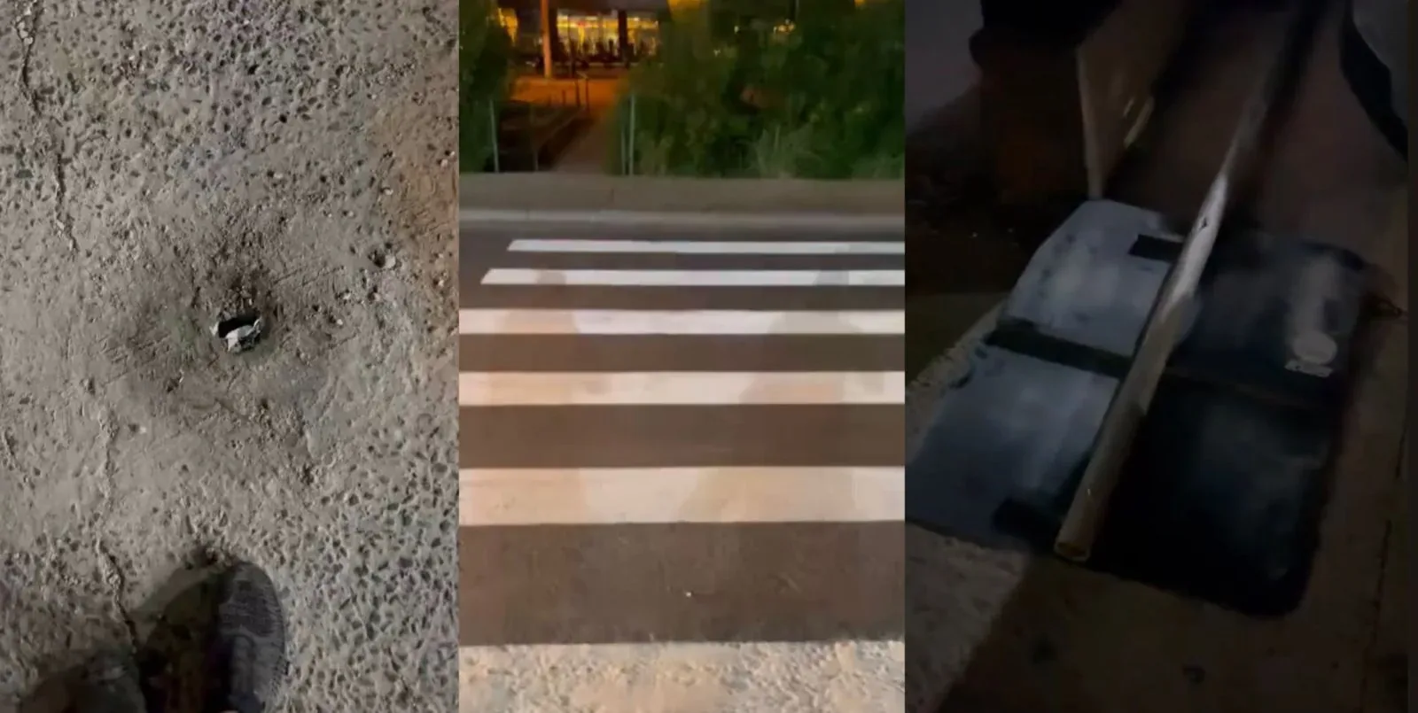 Populares registram momento em que grupo arranca placa de pedestres em Cuiabá; veja vídeo