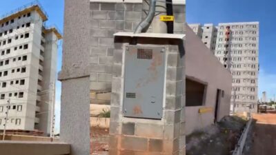 Morador perde a paciência com barulho e desliga o disjuntor de obra em Cuiabá; veja vídeo