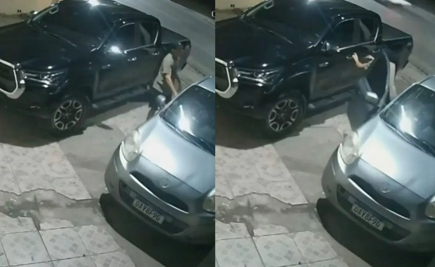 Câmera registra criminoso furtando objetos de caminhonete em Cuiabá; veja vídeo