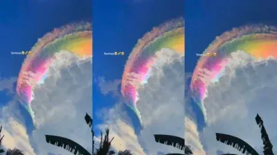 Nuvem colorida: fenômeno raro registrado; veja vídeo