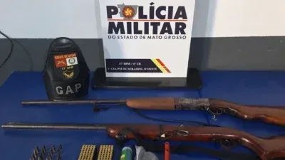 Trabalhador encontra arsenal escondido às margens de rodovia em Mato Grosso; veja vídeo