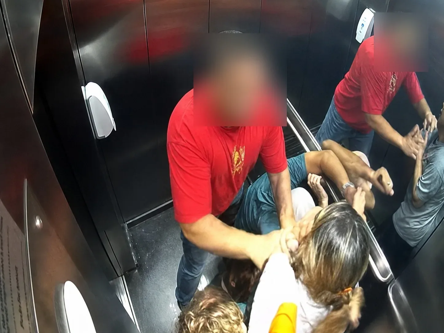 Câmera registra policial desferindo socos contra idoso dentro de condomínio em Cuiabá; veja vídeo
