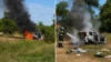 Incêndio de grandes proporções destrói veículo de autoescola em Várzea Grande; veja vídeo
