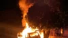 Carro explode e é destruído em incêndio em São José do Rio Claro; veja vídeo