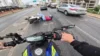 Óleo na pista provoca queda de motociclista em Cuiabá; veja vídeo