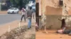 Homem é atacado com faca durante briga e fica com lâmina cravada no peito em Cuiabá; veja vídeo