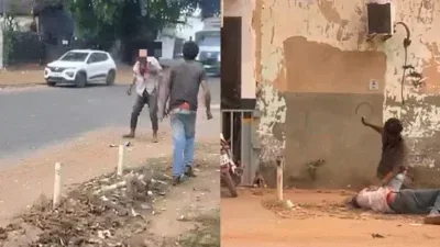 Homem é atacado com faca durante briga e fica com lâmina cravada no peito em Cuiabá; veja vídeo