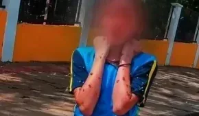 Ataque de abelhas causa correria perto de escola e motoboy resgata criança; Veja vídeo