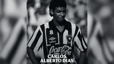 Autor do gol do título de 1990, Carlos Alberto Dias morre aos 59 anos e recebe homenagem do Botafogo