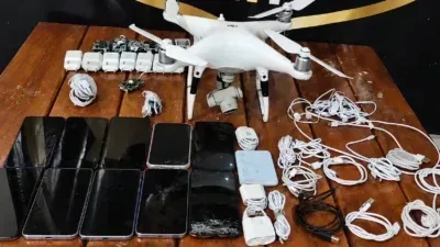 Drones com celulares e eletrônicos são interceptados em penitenciária de Rondonópolis; veja vídeo