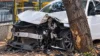Motorista passa mal ao volante e bate carro contra árvore em Rondonópolis; veja vídeo