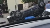 Motorista avança sinal de parada, bate em carro e provoca capotamento em Rondonópolis; veja vídeo